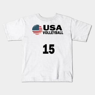 USA Volleyball #15 T-shirt Design Kids T-Shirt